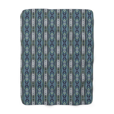 Jeté en molleton Sherpa - Bleu baryton