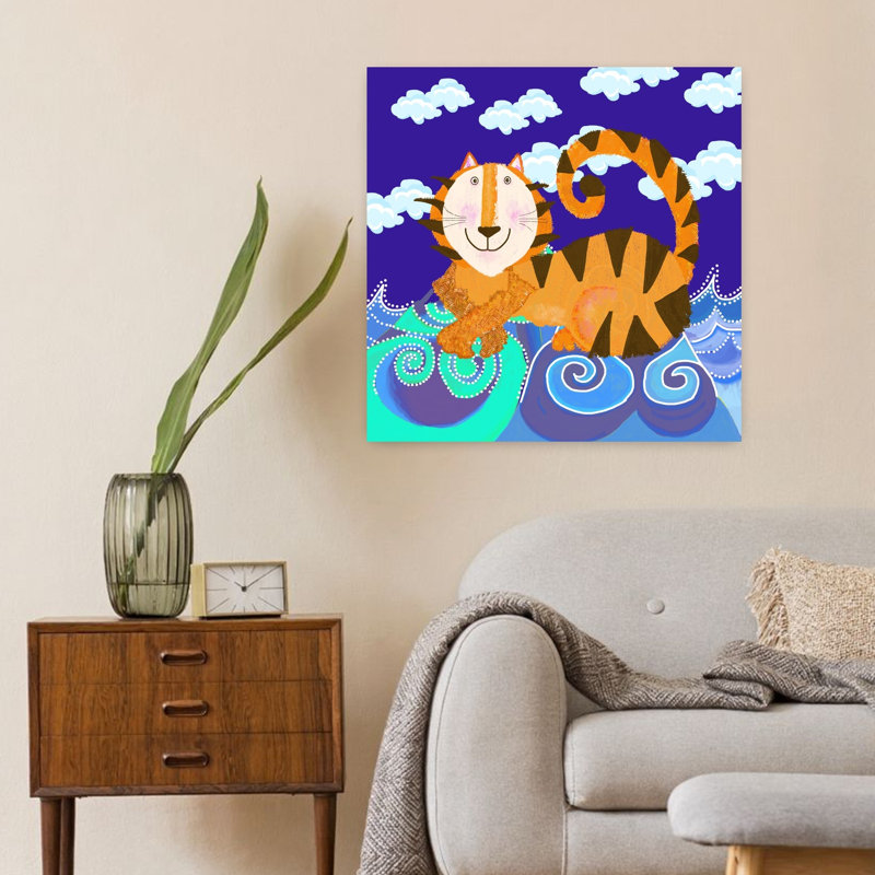 Art contemporain contemporain fantaisiste abstrait, H 24 po x l 24 po