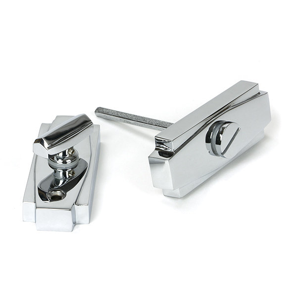 Art Deco Thumbturn, Polished Chrome