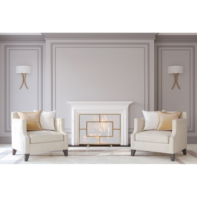 Chelsea Steel Fireplace Screen, Royal Gold
