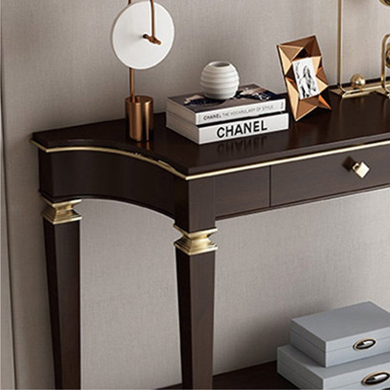 Table d'entrée de style américain de luxe minimaliste, H 33,46 po x l 35,43 po x P 13,78 po