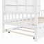 Lit simple en bois avec lit gigogne-117794015