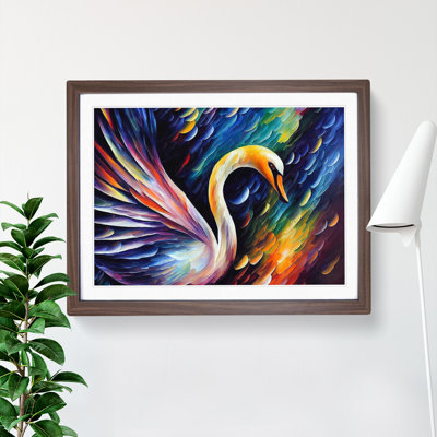 Swan Vol.4 Abstract 1 Piece Single Picture Frame Painting