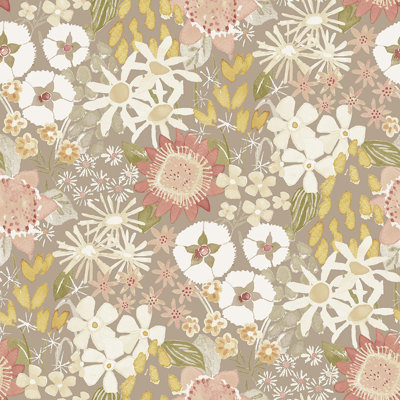 Anika Wildflower Garden 33' L x 20.5" W Wallpaper Roll