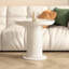 Table d'appoint ronde, table de bout, canapé polyvalent blanc crème