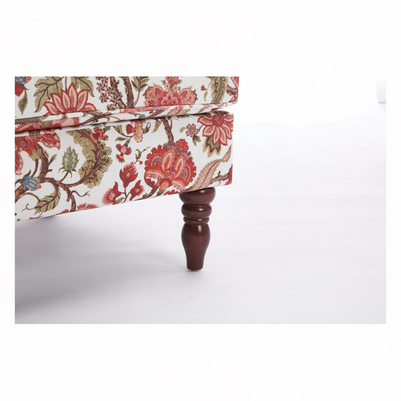 Chaise d'appoint avec pieds en bois rétro