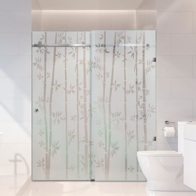 Portes en verre sans cadre pour douche 56 "x H 80"