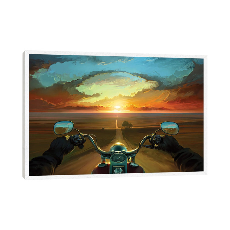 Land Of The Winds by Artem Rhads Chebokha - Print on Canvas, White Framed, 45.72cm H x 66.04cm W x 3.81cm D