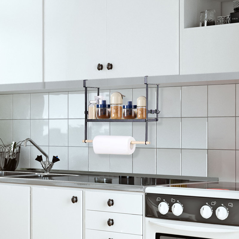 Tablette de rangement sous l'armoire avec porte-serviettes en papier pour garde-manger