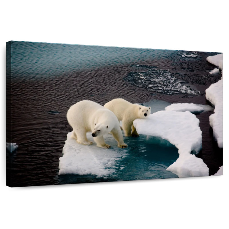 Crowle Ice Floe Polar Bear, 32" H x 48" W