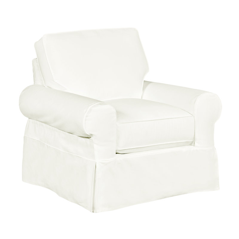 Fauteuil Porter, Bayou toile lavable blanc cassé