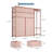 51 inch Pink Clothes Rack with 16 Fabric Drawers & 2 Storage Shelves Freestanding Closet Organizer for Hanging Clothes Heavy Duty Garment Rack-124532554