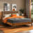 Kristoffer Premium Solid Wood Platform Bed Frame with Headboard – 800 lb Capacity, No Box Spring Needed, Fits All Mattresses-91742410-91742411