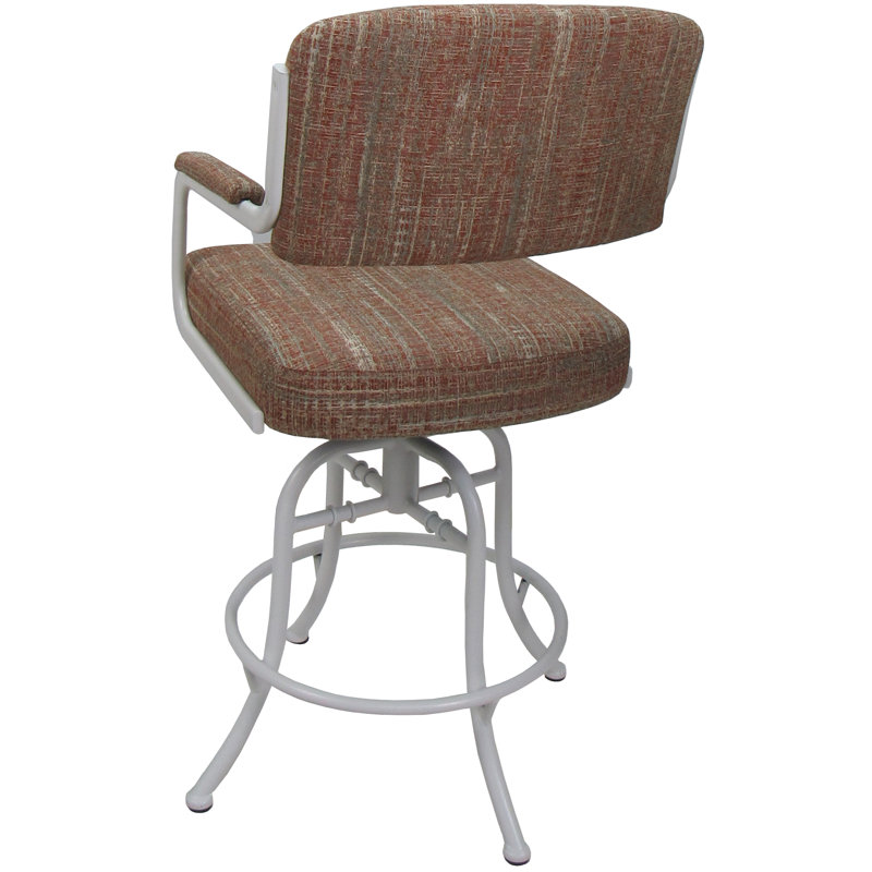 Tabouret de bar pivotant 30 po Jomiah, Blanc, Rouge