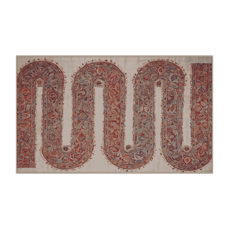 Tapis brun soyeux et moelleux, Rectangle de 5 pi x 8 pi