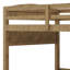 Lit simple superposé simple avec lit gigogne, trois tiroirs de rangement, escalier de rangement et garde-robe-614035306