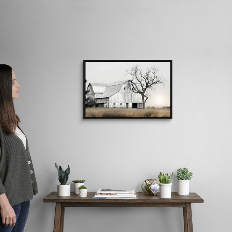 "Ohio Fields I" par Lori Deiter, reproduction d'art sur toile avec quincaillerie de fixation, H 18 po x l 26 po, Blanc