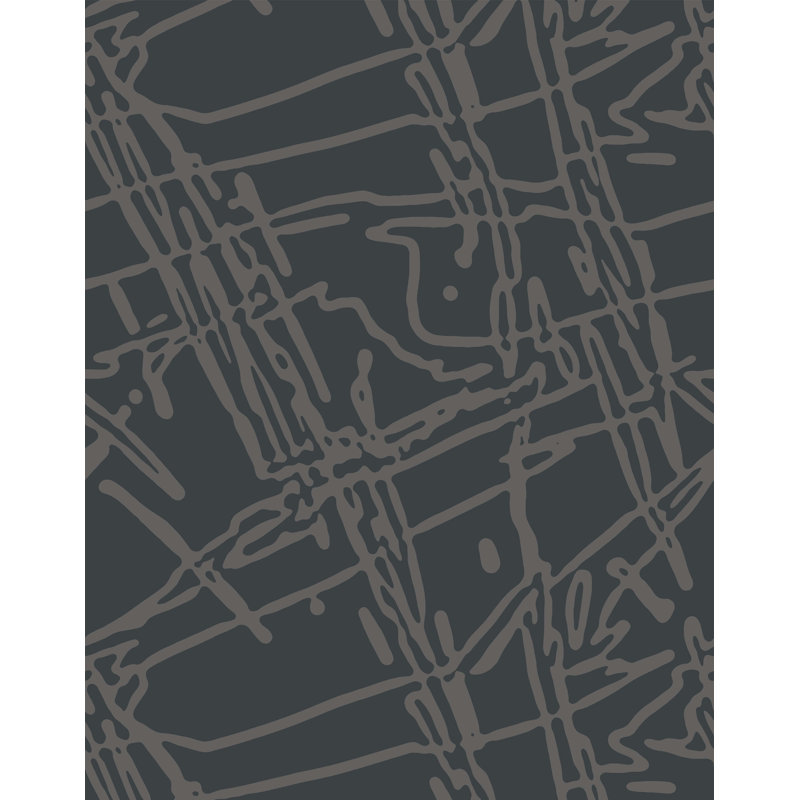 7m x 75cm Matte Scribble Style Wallpaper Roll, Black