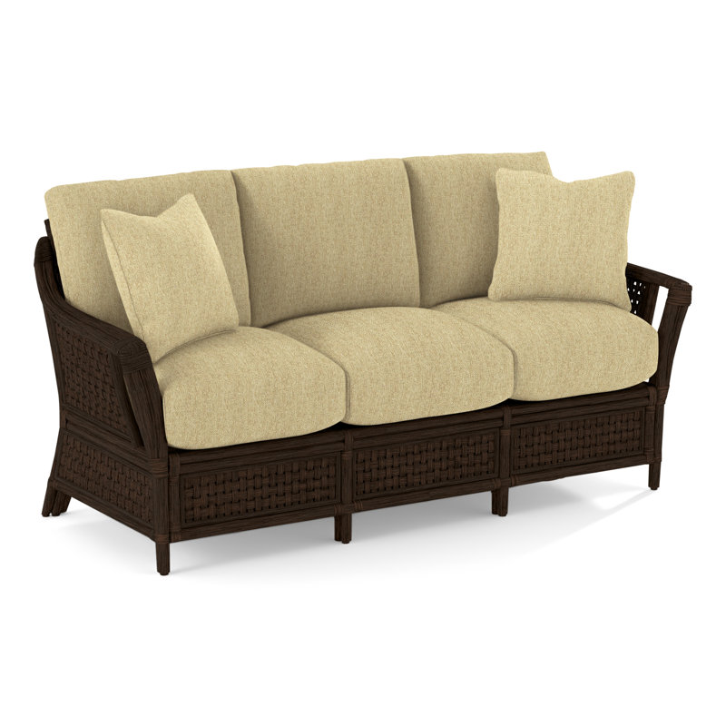 Boca Upholstered 78'' Sofa, Beige Sugar Performance, Coffee