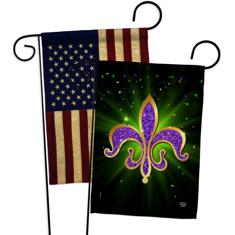Drapeau de jardin à 2 faces en polyester / mélange de polyester 19 x 13 po