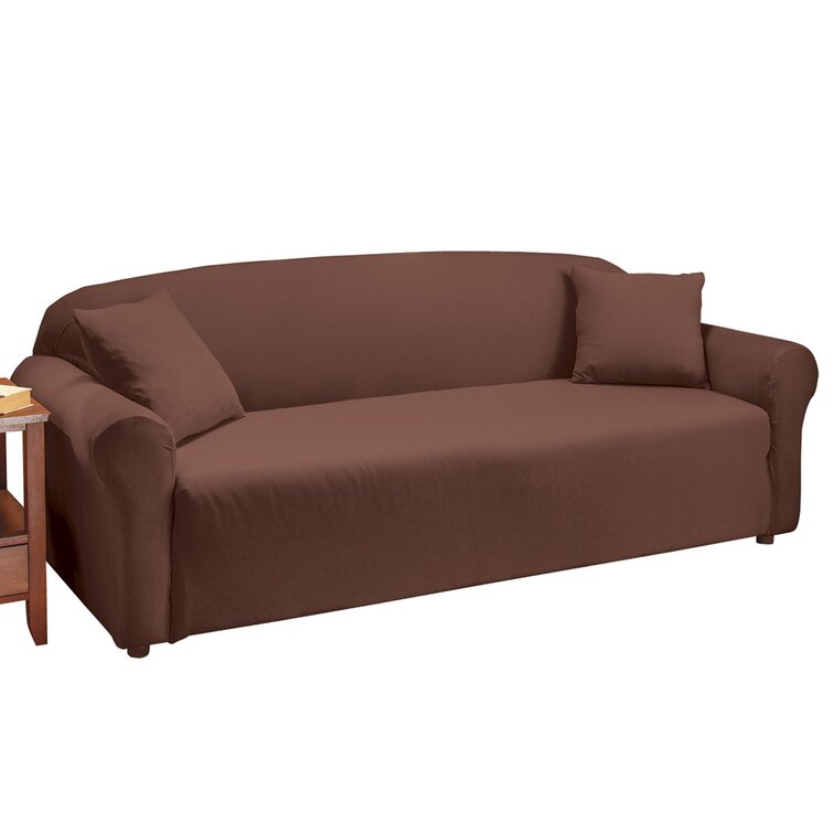 Red Barrel Studio® Faux Leather T-Cushion Sofa Slipcover