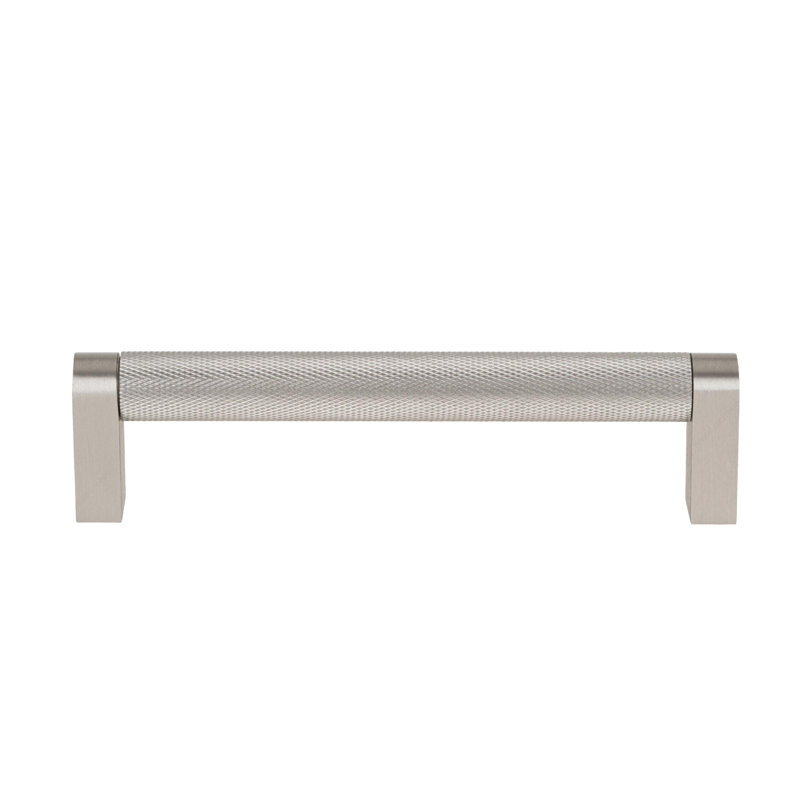 Brushed Nickel Knurled "Vero" Cabinet Hardware, 5" Drawer Pull
