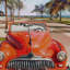 « retro beach day i », reproduction d’art sur toile non encadrée-168543758