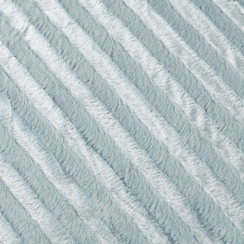 Blue Long Faux Fur Reversible Throw Blanket