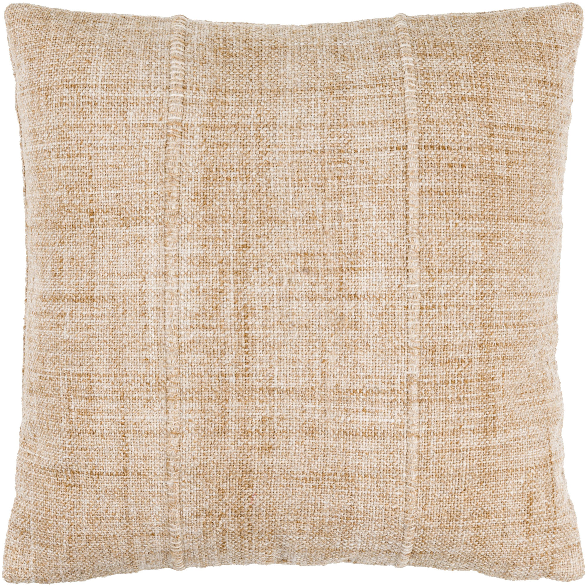 Zeppelin Recycled PET Yarn Throw Pillow, 20"H x 20"W, Down, Natural