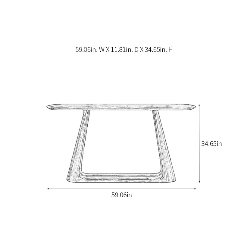 Console Minimalist, H 34,65 po x l 59,06 po x P 11,81 po