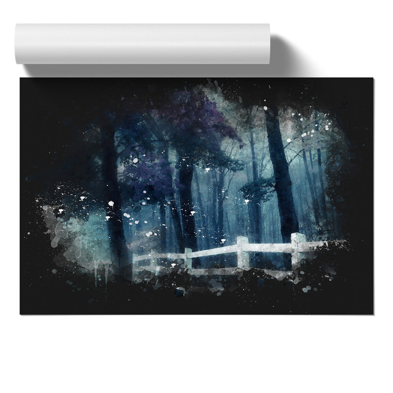 The Forest Edge Paint Splash - Frameless Print, 21cm H x 30cm W x 0.1cm D