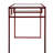 Yasin Glass Top & Red Finish Writing Desk