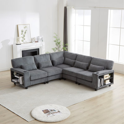 102.75*102.75" L-Shaped Modular Sectional Sofa