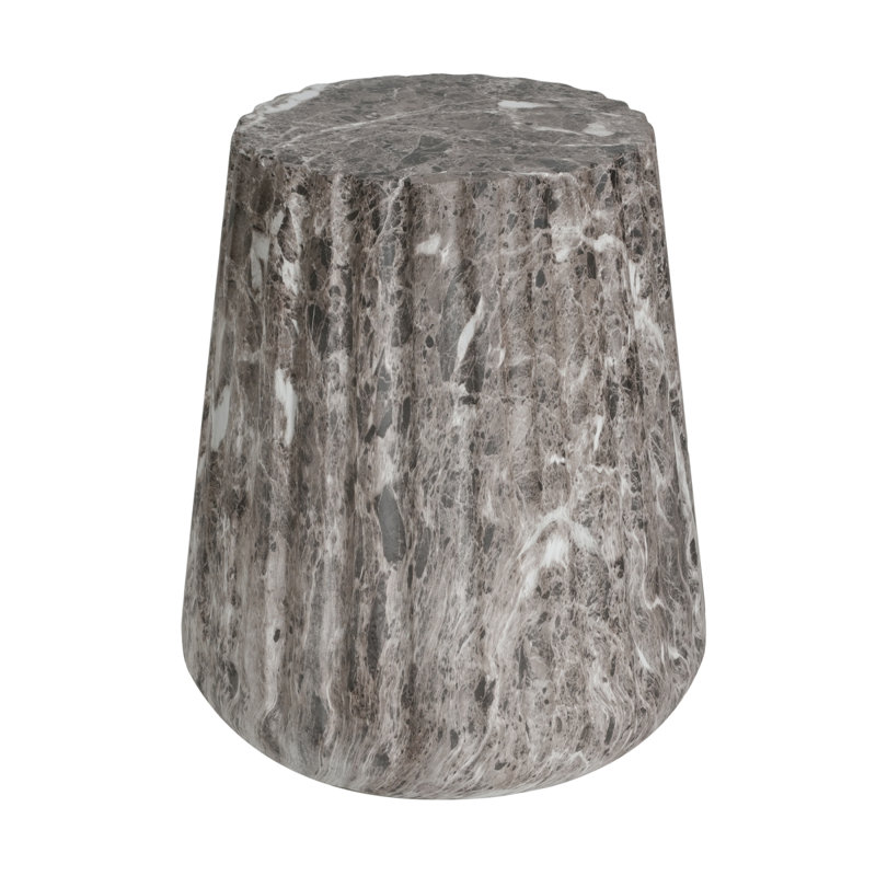 Table d'appoint d'extérieur sculptée Cleme, brun, Brun