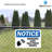 Notice Flu Symptoms Plastic Sign 10" X 7"