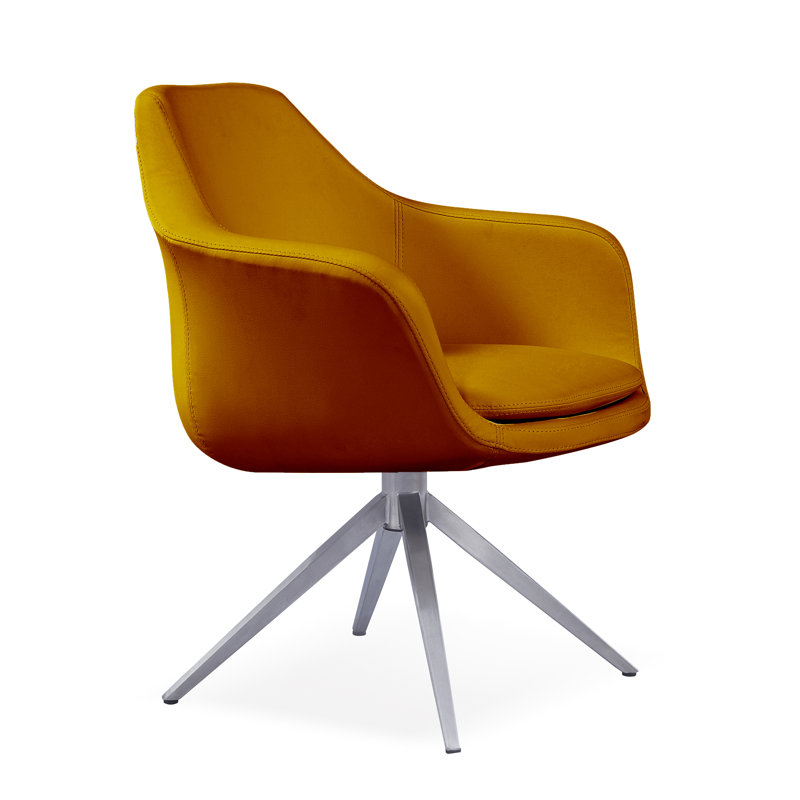 Chaise de réception Albarado, Acier inoxydable, Abricot