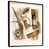 Toile avec cadre flottant or