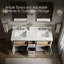 Kresla Meuble-lavabo de salle de bain avec lavabos et comptoir en quartz-93330220-124966488-124966490