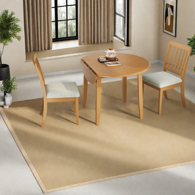 Modern Space-saving Dining Table Sets Light Brown Wood Finish For Small Kitchens