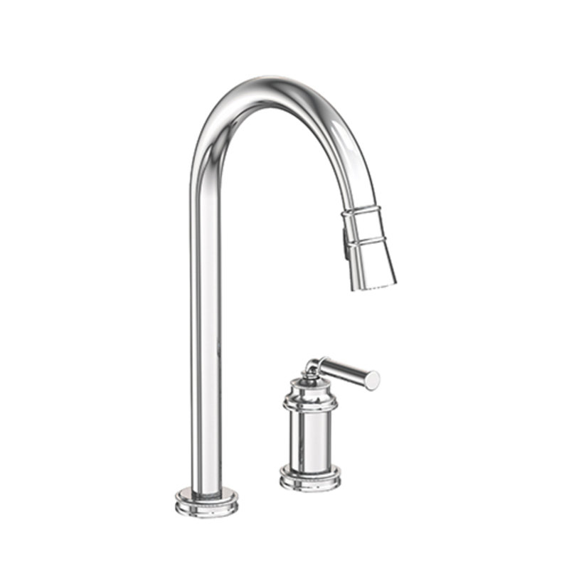 Taft Single Handle Pull Down Kitchen Faucet, Polished Chrome