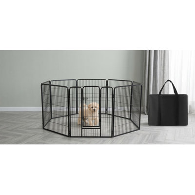 Storage Bag for Dog Playpen, Available in 24/32/40 Inch Sizes, Waterproof Heavy-Duty Construction, Travel Bag with Handle for RV Trips, Fits 8-Panel Pens and 9 Stakes, Dimensions 40.5"x28.6"x6.5"