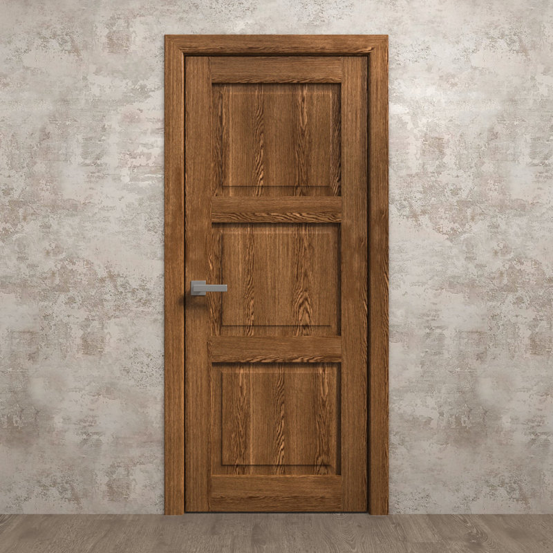 Porte intérieure intérieure | Ego 5010 | Poignée simple à panneau régulier | Portes de salle de bain modernes, Chêne cognac