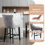  Tabourets de bar à hauteur de comptoir en velours pour îlot de cuisine (ensemble de 2)-1457320489-1457320494