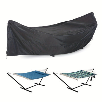 Hammock Cover with Dual End Drawstrings, Side Carrying Handles, Air Vents & Windproof Buckles, Waterproof Outdoor Hammock Protector with Drawstring Storage Bag