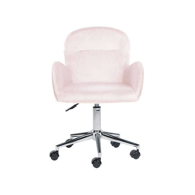 Leonardtown Velvet Office Chair, Pink