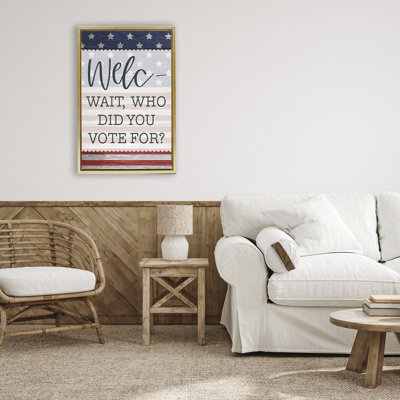 Political Welcome Sign Floating Frame, design by Lux + Me Designs