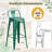 30 Inch Counter Height Chairs, Industrial Kitchen Stools with Backrest and Footrest, Metal Bar Stools for Indoor/Outdoor (Set of 4)-1227800798