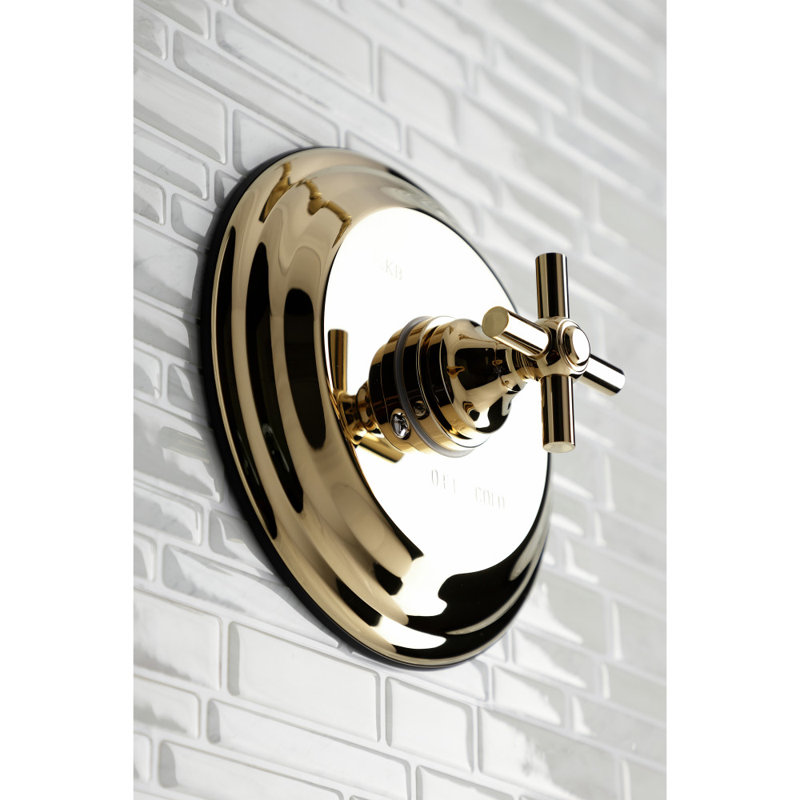 Kingston Brass Single-Handle Pressure Balanced Shower Faucet, Polished Brass