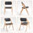 Massoni Faux Leather Padded Stackable Folding Chair Folding Chair Set-1655814666