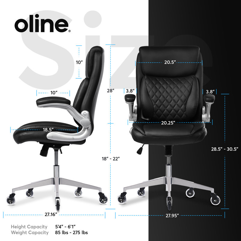 Fauteuil de bureau ergonomique ErgoAce, Noir